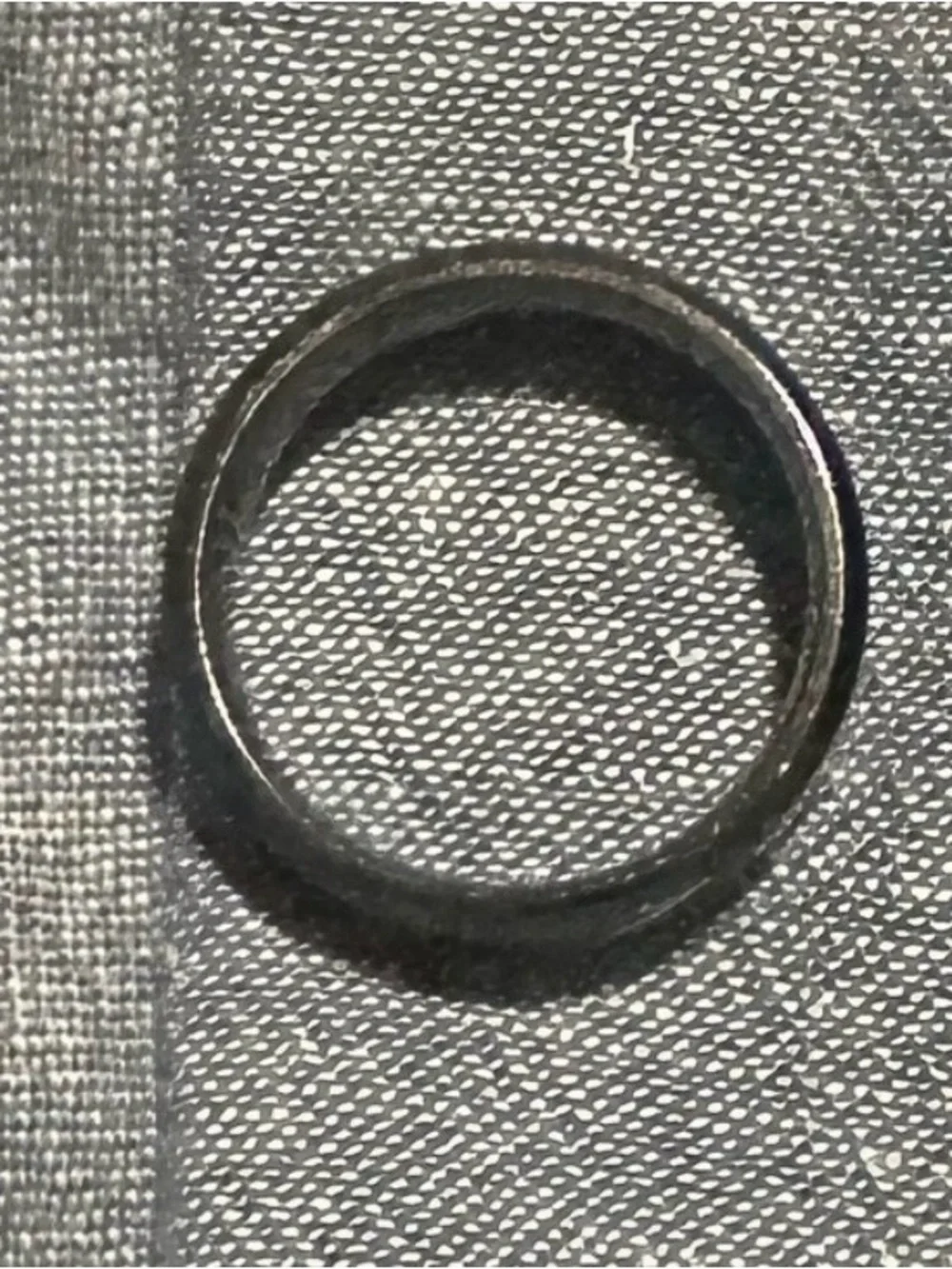 Black Men's Ring with Gold Diagonal Accent and Three Stones